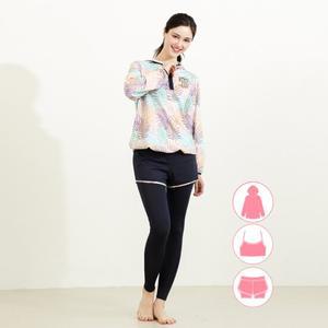 베이직엘르 루즈핏 반집업 래쉬가드 비치웨어 세트 BEL-W210A