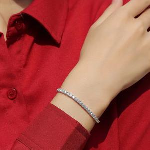 남자테니스팔찌 9 개의 다이아몬드 쥬얼리 925 실버 Moissanite 테니스 팔찌 유행 남성 및 여성 도금 18K