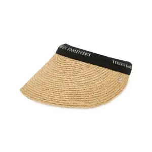 헬렌카민스키 여성 비앙카 네추럴/블랙 로고 바이저햇 HAT50265 Natural/Black Logo