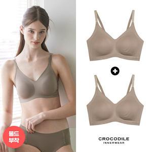 [크로커다일 언더웨어][크로커다일] 라이크라 쉘론 몰드부착 스트랩 감탄브라 2종 모카 CDWBR4O27_2