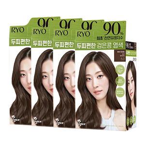 려 두피편한 검은콩 염색 5.0 애쉬브라운120g 4개 / 새치머리용 염색약