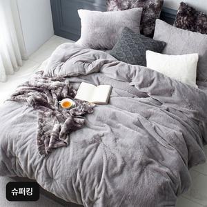 (슈퍼킹)에어룸 보온기능성 시어링 침구세트(이불+베개커버X2)