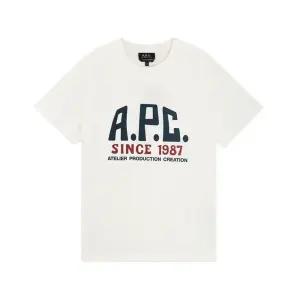 아페쎄 공용 로고 화이트 반팔티 COHBU M26442 AAB