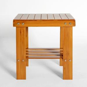 대나무 미니 화분선반 우드 스툴 보조의자(34cm 사각)