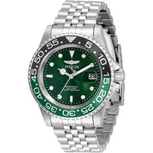 인빅타 남성 프로 다이버 40mm 스테인리스 스틸 쿼츠 시계 실버 34105