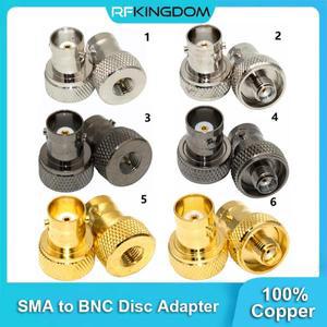 BNC SMA 어댑터 수 암 디스크 골드 실버 블랙 니켈 도금 RF (Q9)