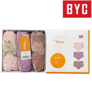 BYC 여성용 맥시팬티 엄마 할머니 큰팬티 3매 9076