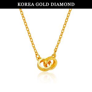 [한국금다이아몬드] 순금 목걸이 24K 써클 투 써클 3.75g