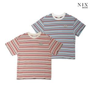[NIXKIDS]유니) 20 S 싱글 - 스트라이프 와펜 티셔츠 (레귤러핏)(FKRMCTR701P)