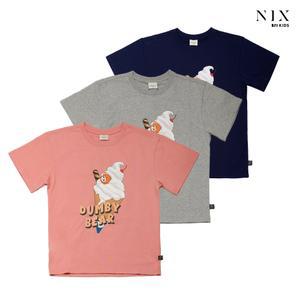 [NIXKIDS]유니) 18 S싱글 - ICECREAM덤비베어 티셔츠(레귤러핏)(FKRMCTR794P)