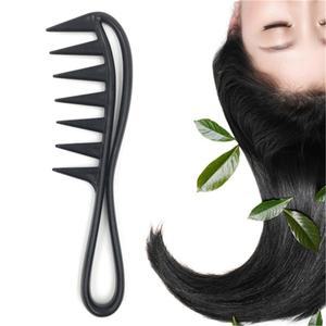 넓은 이빨 상어 플라스틱 빗 곱슬 머리 살롱 미용 마사지 컬 스타일링 도구