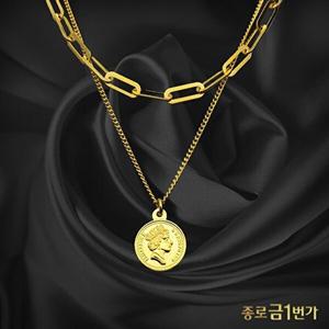 [종로금1번가]여자 순금 목걸이 엘리자베스 클립  18.75g
