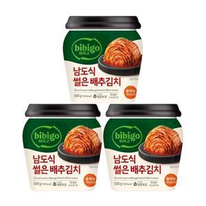 [하프클럽/CJ제일제당]비비고 남도식썰은배추김치 500g(용기) x3개