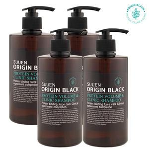 NEW 수앤 오리진블랙 단백질폭탄 샴푸 500ml 4개 리얼 볼륨샴푸