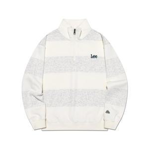 [Lee Kids](김해점)하프 집업 스트라이프 스웨트셔츠 화이트멜란지 LK2501CR03WM