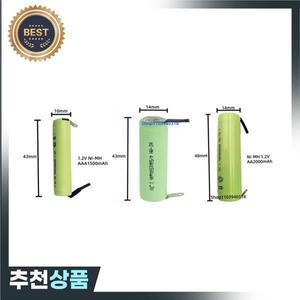 Fekco Philips Braun Oral B 전동 칫솔 면도기 배터리 Ni-MH 4/5AA1500mAh 43mm x 10mm 1.2V