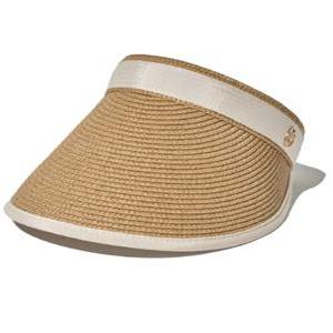 마리떼 W CIRCLE LOGO RAFFIA 썬 바이저 MFG45UHG212 BEG BRW