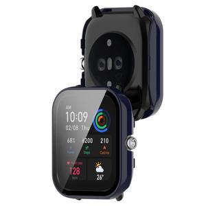 Amazfit GTR 4/3 BIP 5/U/Pro GTS 2 GTS4/GTS2 미니 시계 커버 용 하드 쉘 유리 화면 보호 필름 케이스