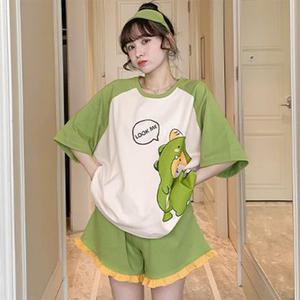 10 룩미 공룡 반팔 상하세트 파자마