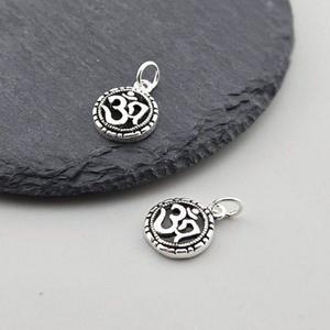 비즈톡 [SVP-22-15]순은펜던트 실버925 옴자테두리라운드 12.5x16mm+O링