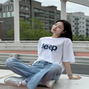 지프  170g  빅 로고 반팔 티 (JR5TSU091WH)
