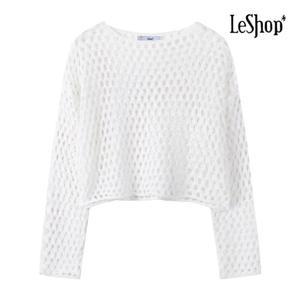 [르샵] 보트넥 펀칭 크롭 니트 (BP6KP006A)