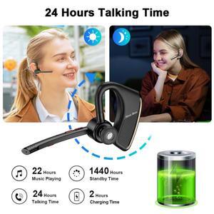New Bee M50 무선 Bluetooth 5.2 헤드셋 음소거 듀얼 마이크 CVC8.0 소음 차단 이어폰 핸즈프리 버드
