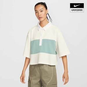 나이키 우먼스 스포츠웨어 오버 반팔 폴로 탑 IB2154133