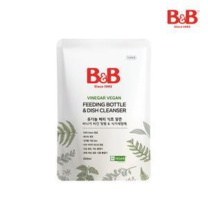 [비앤비] 비건 젖병&식기 세정제 세제 리필형 500ml 1개