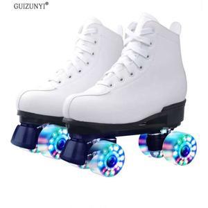 롤러스케이트 인라인 LED 성인 4륜 레이싱 입문자 led휠 운동화 4Pcs