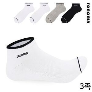 [레노마]남성 스포츠 앞코 링글 스니커즈 양말 RM8509 3족 무배