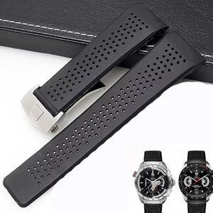 호환품 태그 호이어 그랜드 카레라 AQUARACER 손목 밴드 남성용 시계 스트랩 고무 22mm 용  실리콘 팔찌