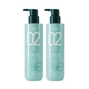 아모스 녹차실감 샴푸 중건성 (촉촉한타입) 두피 모발 케어 탈모샴푸 그린티, 500ml,