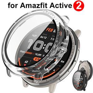 Amazfit Active 2 시계용 강화유리 PC 케이스 & TPU 하드 보호 범퍼 커버