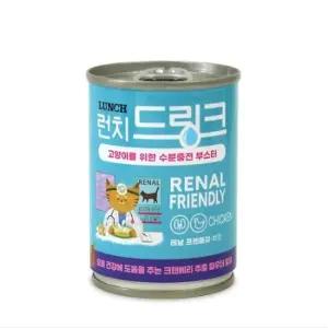드림펫푸드 런치 드링크 레날 치킨 120g x12개 1+1고양이캔통조림 간식 사료 수분보충 충전 고양이