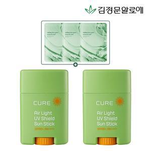 김정문알로에] 큐어 에어라이트 선스틱 20g 2개 + 피토 앰플 마스크 3매