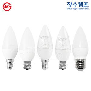 장수 우리조명 LED 촛대구 5W E14 E17 E26