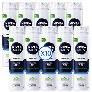 니베아 맨 남성용 면도용폼 센서티브 쉐이빙젤 200ml x 10개