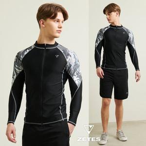 [제테스] 남성 마블 긴팔 집업 래쉬가드  M_3A883