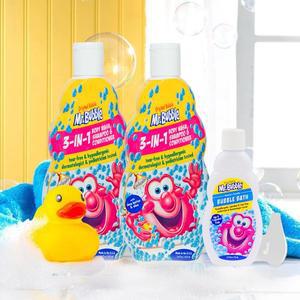 [미스터버블]오리지널3인1(샴푸+컨디셔너+바디워시를 한번에) 473ml2개+펌프+미니버블