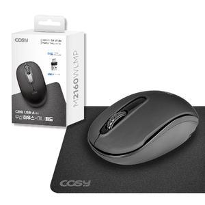 코시 듀얼 C+USB 무선 마우스 M2160WLMP 마우스패드 세트 태블릿 노트북 핸드폰 갤럭시 삼성 C타입 사무실
