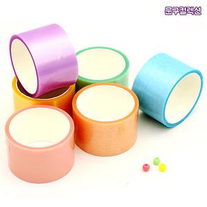 8cm 테이프공 6색세트 DIY 끈끈이공 찐득볼 끈끈이 실리콘 파스텔 테이프볼 찐득