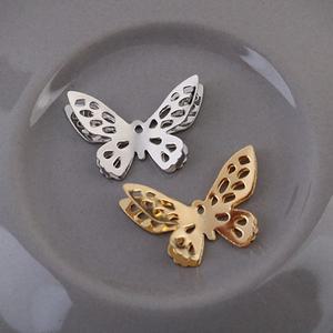 비즈아이 [7311-12]메탈펜던트 겹리본나비 20x13mm ,1개