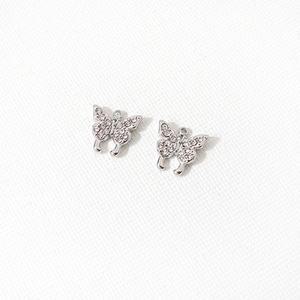 비즈아이 [8-157-02]써지컬스틸 펜던트 큐빅나비 10x10mm ,1개