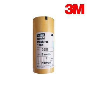 3M테이프 고열마스킹테이프 2688 YELLOW (18MMX18M)