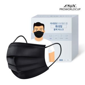 [PWX]프로월드컵 특대형 블랙 마스크Q 특대형 100매