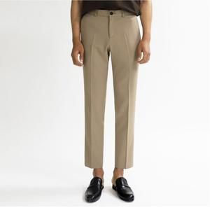 남성용 데일리 패션웨어 베이직 슬렉스 바지 진베이지