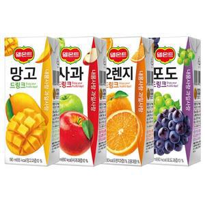 델몬트 드링크팩 4종 190ml x 12팩 32팩 64팩 수량선택 오렌지 사과 망고 포도