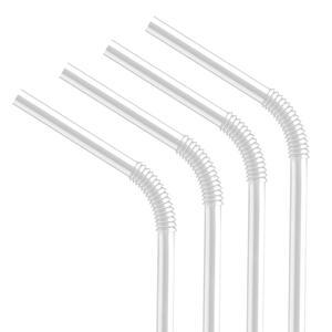 7mm 25cm 주름빨대 벌크포장 투명 1봉 500개