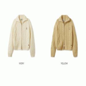 후아유 여성 스티브 아란 케이블 집업 가디건 / Aran Cable Zip-up Cardigan WHCKE4V21F